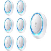 Pack of 6 Indoor Pest Control Devices - Mouse Repellent - Ultrasonic Mouse and Rat Repellent - Anti-Mouse - Effective Pest Control for Rodents, Mosquitoes, Spiders, Cockroaches, Flies