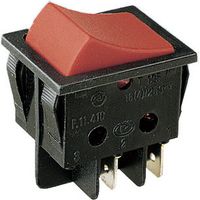 Schalter Electro DH 11.405.P/N zweipolige Drucktaster 16A/250V Faston Farbe Schwarz 8430552016723