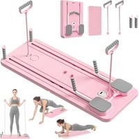 Pilates Reformer, Pilates Pliable, La Roue Abdominale Push-Up Rebondit Automatiquement Minuterie,Planche Abdominale Pilates Multifonction pour La Maison Et La Salle De Sport