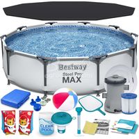 Piscine tubulaire 305 x 76 cm – 17-en-1 – Matériau PVC renforcé – Capacité 4678 litres – Pompe de filtration incluse