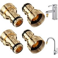 4 Pcs Adaptateur Robinet Tuyau Arrosage, Raccord Rapide Tuyau Arrosage, Raccord Tuyau d'Arrosage Robinet, Raccord de Robinet
