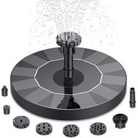 Schwimmender Solar-Gartenbrunnen mit 6 Düsen, Solar-Teichpumpe, Solar-Gartenbrunnen, Vogeltränke, Teich