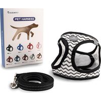 Arnés para Perros Pequeños y Medianos con Correa de 1.4m Antitirones Reflectante Talla S Glückpet