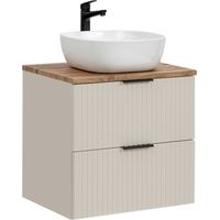 Meuble vasque à poser 60 cm + plateau - Georgia Cashmere - Livraison gratuite