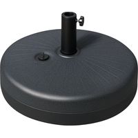 Support de parasol rond 22 kg, lest pour parasol de diamètre 38/48 mm, pour balcon, terrasse, jardin, noir