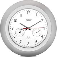 Mebus 19450 Orologio da Parete Radiocontrollato con Termometro e Igrometro