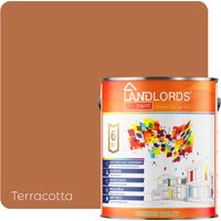 Landlords Paint - One Coat Paint - Quick Coverage Interior Walls & Ceilings - Terracotta - 5L