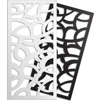 ROOTS - Panneau ajouré en PVC - Brise-soleil - Couleur : noir - Dimension : 47x94 cm