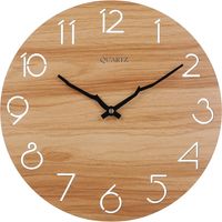 Orologio da parete in legno massello naturale da 12 pollici, movimento silenzioso, senza ticchettio, orologio da parete moderno, stile semplice, soggiorno, camera da letto, cucina