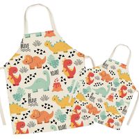 Linen kitchen apron for parents and children