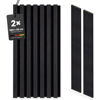 KGM Akustikpaneele Eiche Lava 2er Set 260 cm – MDF Wandpaneele für Wohnräume