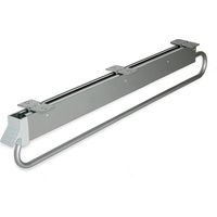 Emuca – Porte-vêtements extractible 800mm pour armoire grande profondeur – Acier et plastique – Coulisses à sortie totale 650mm – Finition gris métallisé
