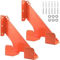 BUNTHAUS 2 Pack Heavy Duty Chainsaw Holder, Wall Mount Garage Tool Storage Hook, Double U Hook, 150 lb Capacity, Rust Resistant Hanger