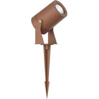 Sair XL - Faro a led a picchetto rotondo 20W IP65 Corten 3000K - Luce da giardino per piante o siepe h38cm - Beneito faure
