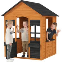 Casetta Bambini con Vasi Fiori, per Gioco Esterno/Interno, Età 3–8, Marrone