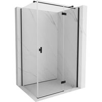 Mexen Mist-H T cabina de ducha abatible derecha 70 x 120 cm, transparente, negra - 8A5T-070-120-70-00-P