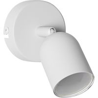 Applique Murale Moderne en Métal Blanc avec Spot Orientable GU10