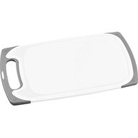 Planche à découper antidérapante - Blanc/gris - L 40,5 x l 24,5 x H 1 cm - Livraison gratuite