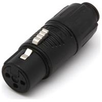 Rean - adaptador xlr hembra a macho - color negro