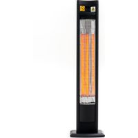 Stufa Elettrica Portatile Infrarossi Fibra di Carbonio 2000 W per Interni e Esterni Kekai 17,2x7,4x102 cm Telecomando Incluso
