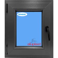 Eco-Blu – Fenêtre PVC H600 mm X L500 mm – Oscillo-battante tirant gauche – Verre dépoli – Isolation thermique Uw 1,62 W/m²k