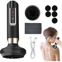Masseur Anti Cellulite 12 Niveaux Appareil de Gua Sha à Usage Domestique Anti Cellulite Puissant Appareil Masseur Ventouse Electrique Anti Cellulité Sculpture (Gris)