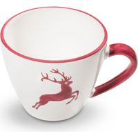 Gmundner Keramik Bordeauxr. Hirsch, Kaffeetasse Gourmet 0,2 Liter