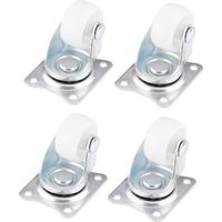4pcs Roulettes Pivotantes Universelles, Roues Pivotantes 25 mm, Roulette Lourde Roues Silencieuses pour Chaises, Petits chariots, Valises