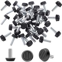 Juego de 70 patas niveladoras ajustables M6 para muebles - Tornillos roscados para mesas, sillas y otros muebles