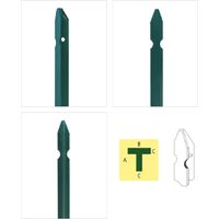PALI PALETTI FERRO PLASTIFICATI RECINZIONE A T 30x30mm VERDE h125cm