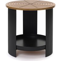 Modischer Beistelltisch aus MDF und Eisen,D40 cm, 40 cm hoch, elegantes Design für Wohnzimmer und Büro