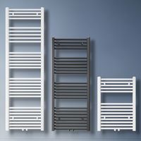 SONNI Handtuchheizkörper Mittelanschluss Badheizkörper Weiß/Anthrazit Handtuchwärmer Handtuchtrockner 1200x400mm 437W Weiß