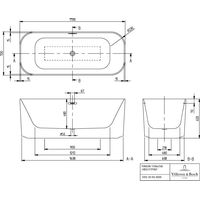 Villeroy & Boch 177FIN7N4BCV4RW BW Finion UBQ177FIN7N4BCV4 1700x700x