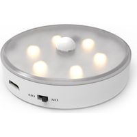 Conjunto de 3 detectores de movimiento LED y mando a distancia, ideal para escaleras, dormitorios, pasillos, armarios y cocinas, luz cálida.