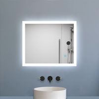 Biubiubath LED Illuminated Bathroom Mirror 600x500mm with Demister IP44 Rated