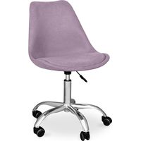 Gepolsterter Schreibtischstuhl mit Rollen - Tulip Purple