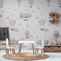 Photo wallpaper wall Profhome 770612 non-woven wallpaper smooth with pattern for kids matt grey dark grey 1,59 m x 2,8 m