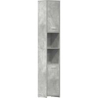 Badezimmerschrank Betongrau 30x30x183,5 cm Holzwerkstoff vidaXL