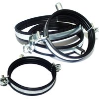 Hose clamps with cross rubber seal - M8/10 thread, 5 pieces (Ø 125 mm)