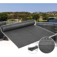 WOLTU Zaunblende Schattiernetz Sichtschutz mit Kabelbinder, Anthrazit anthrazit 1 x 6 m