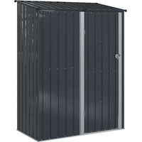vidaXL Garden Sheds Anthracite 153.5 x 86 x 200 cm Metal