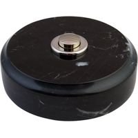 Sonnette Malaga filaire marbre noir bouton chrome