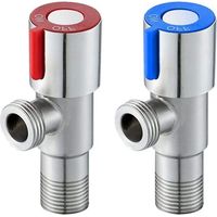 Set di 2 rubinetti angolari, in acciaio inox 304, filettatura G1/2, nucleo in ceramica, per bagno e cucina.