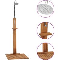 Douche de jardin 75 x 75 x 210 cm bois de teck solide