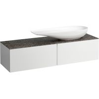 LAUFEN Il Bagno Alessi cajonera, encimera de piedra Marrone