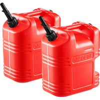 VEVOR Kraftstoffkanister, 2er-Pack 19 L, Benzinkanister mit Ausguss & klarer Skala, max. Durchflussrate 15 L/min, Flüssigkeitsbehälter für die meisten Autos, Motorräder, ATVs & UTVs, rot, 2er-Pack