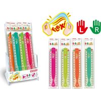 EXPOSITOR 15 REGLAS 15 CM FLEXIBLES DOBLE ZURDOS Y DIESTROS