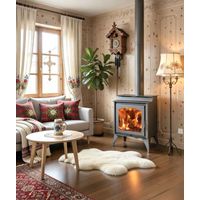 Robusta stufa a legna Juan Panadero Dakota 11 kW / Alta efficienza 85% / Tripla combustione / Classe energetica A+ / Vetro pulito / Classe energetica A+
