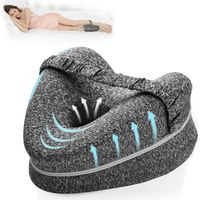 Beinkissen Ergonomisches Seitenschläferkissen Kniekissen aus Memory-Schaum mit Gurt für Seitenschläfer, abnehmbarer und waschbarer Bezug