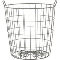 Panier en métal avec poignées - Argenté - 39 L - Livraison gratuite